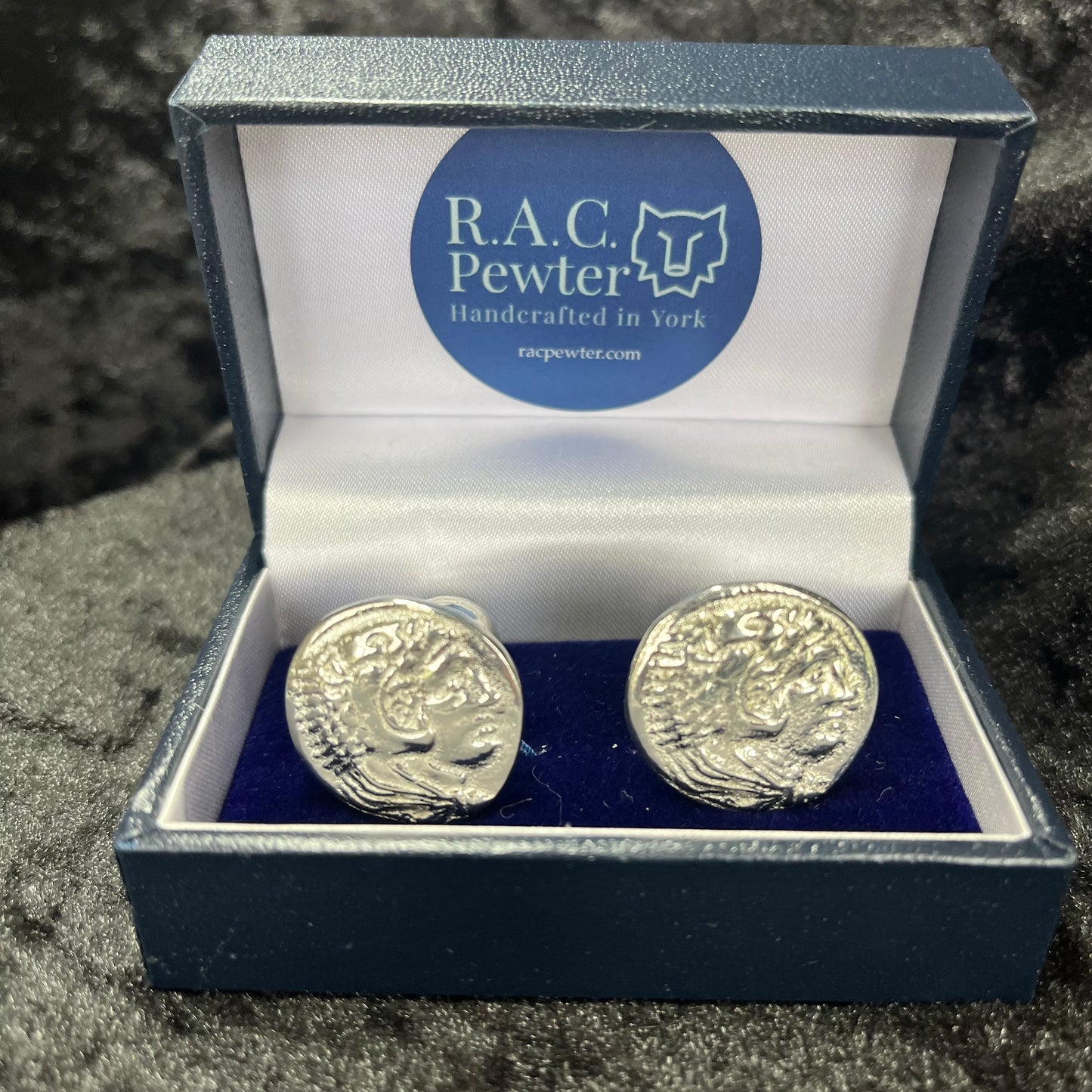 Alexander the Great Pewter Cufflinks