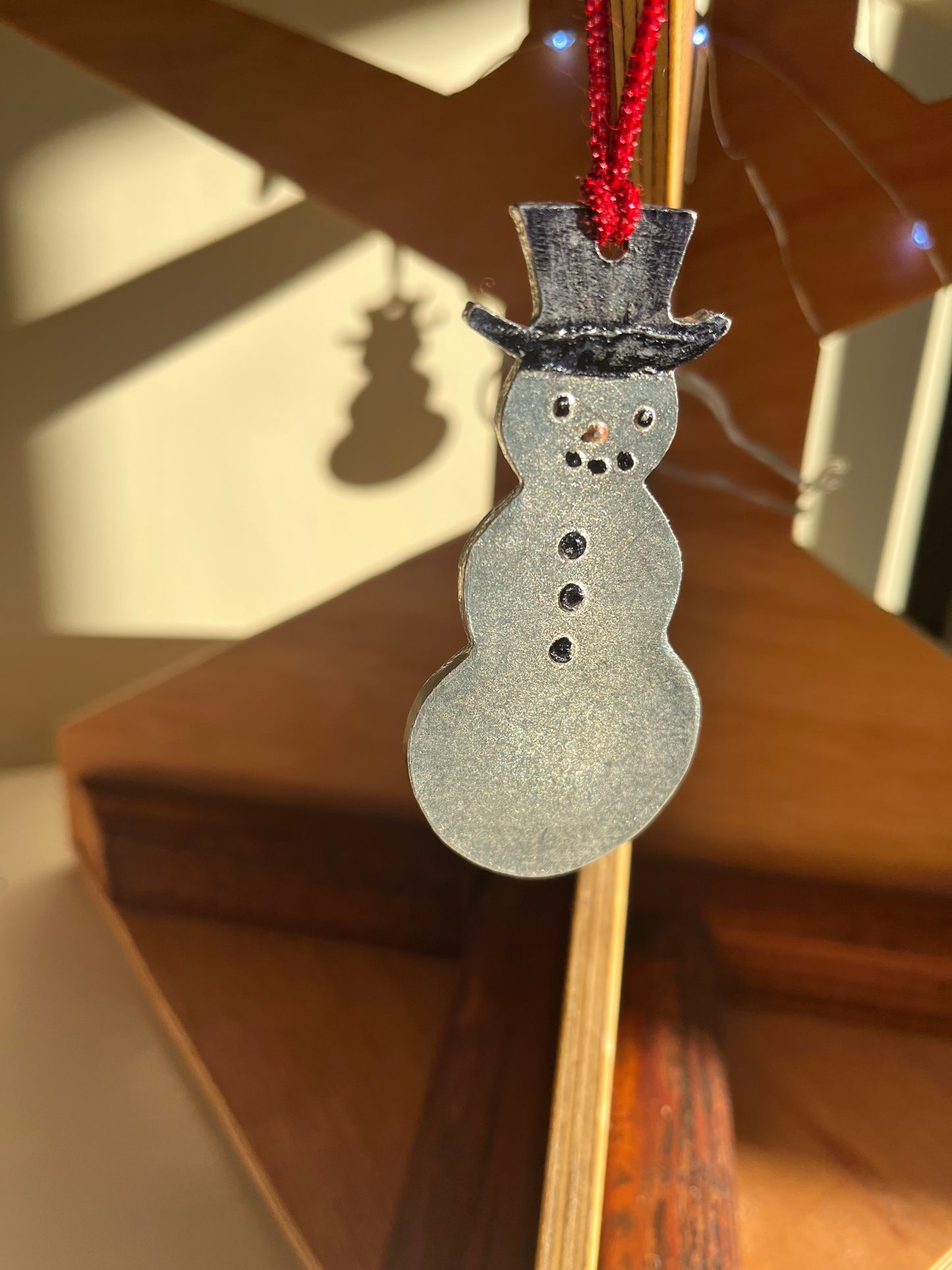 Xmas Tree Decoration - Snowman with Top Hat