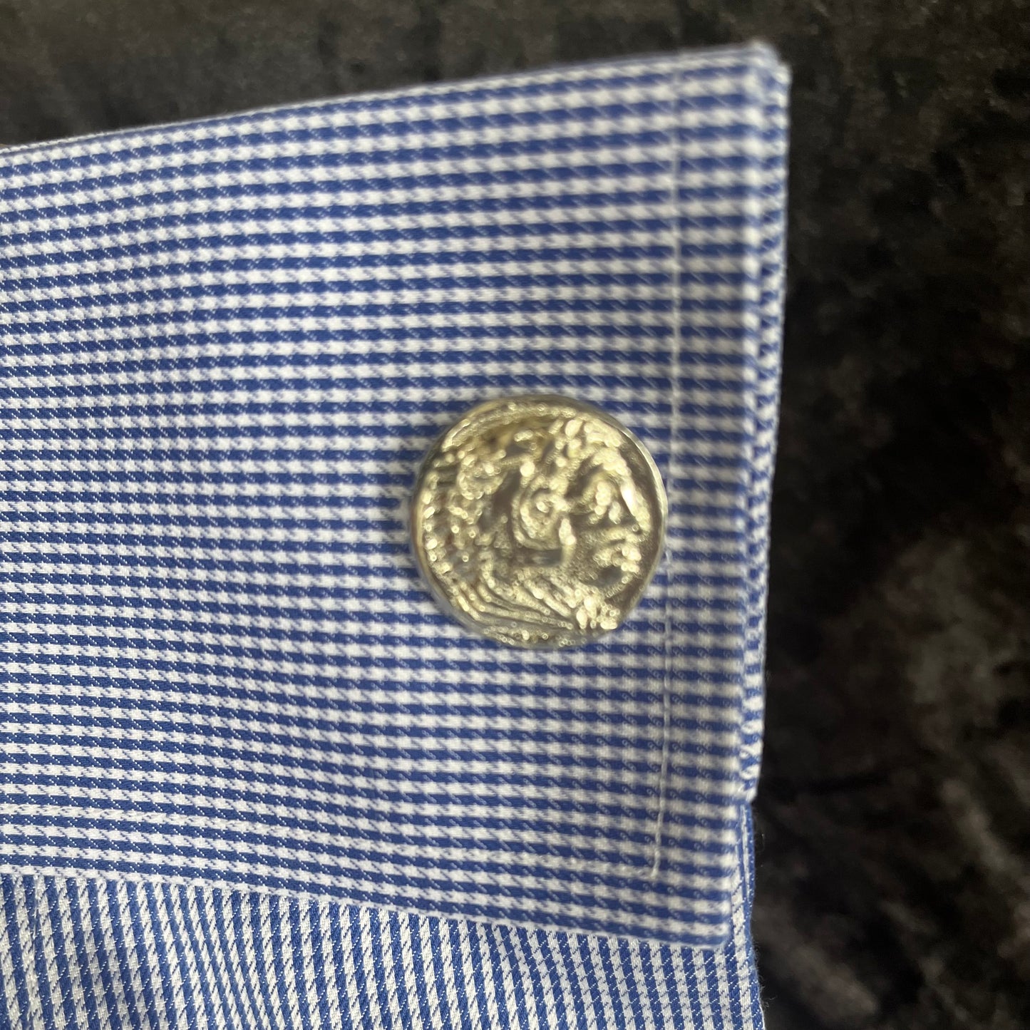 Alexander the Great Pewter Cufflinks