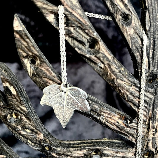 Ivy Leaf Pendant on silver chain
